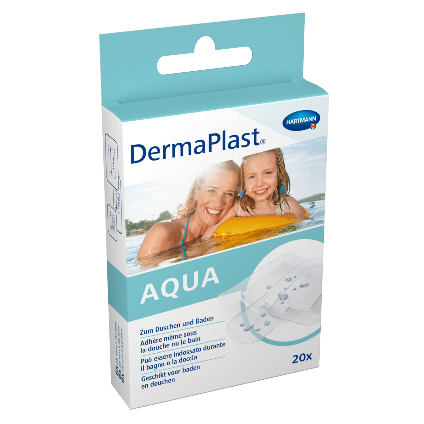 Dermaplast aqua 20 strips assort. 3 gran