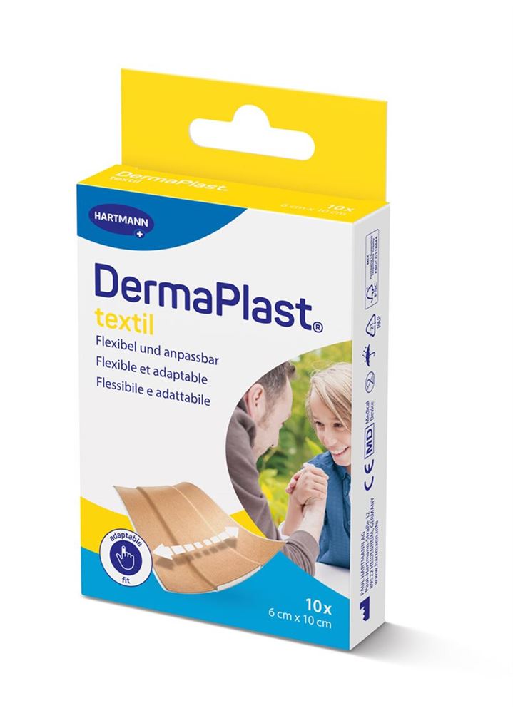 Dermaplast textil 10 pcs 6x10 cm