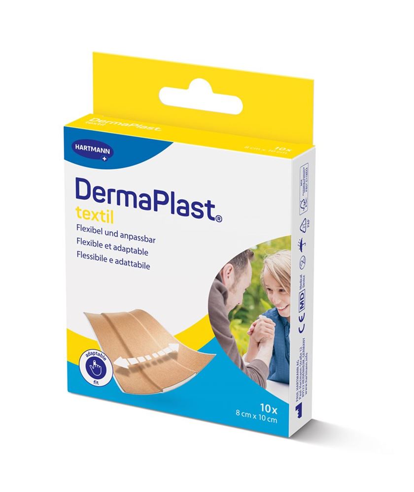Dermaplast Textil 8x10 cm 10 Stück