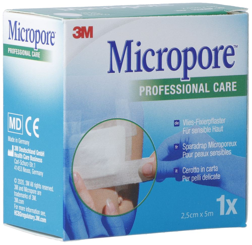 MICROPORE PROF. CARE RECH BLANC2.5CMX5M