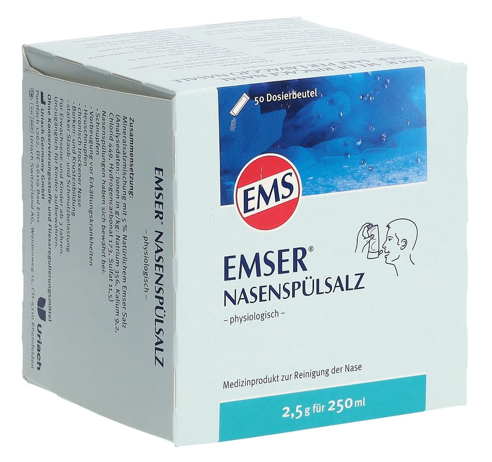 Emser sel de rincage nasal 2.5g 50pces