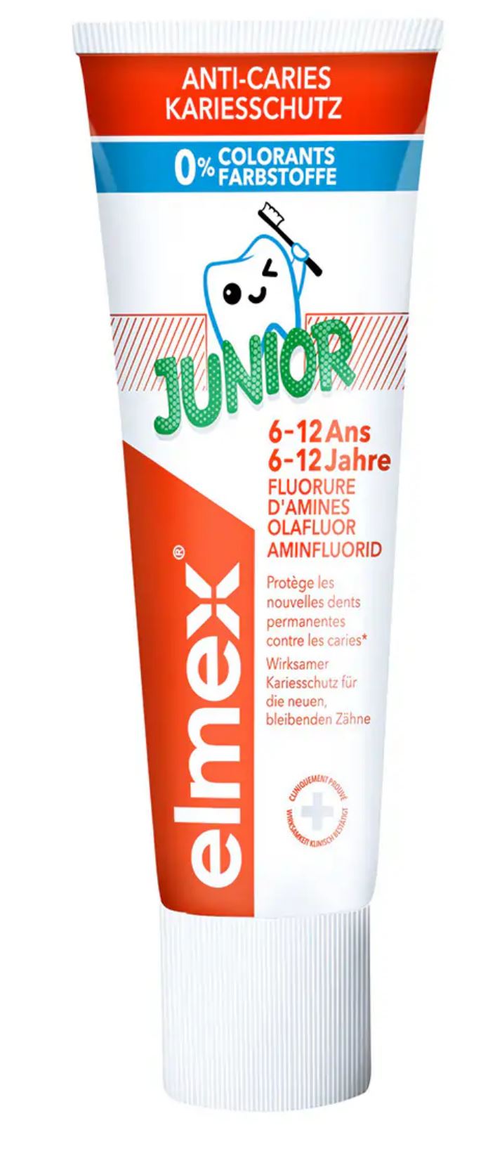 ELMEX DENTIFRICE JUNIOR 6-12 ANS 75 ML