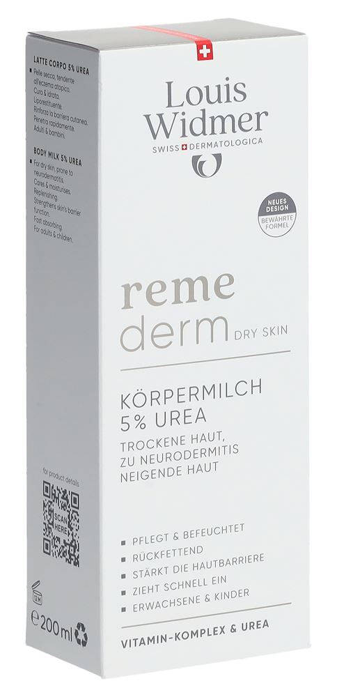 Louis widmer remederm lait corp 5%urée p